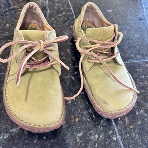 Born Green Suede Lace-Up Shoes